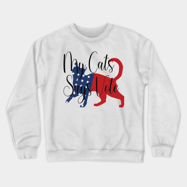 My Cats Says Vote - Christmas cat 2020 - Halloween cat gift 2020 Crewneck Sweatshirt by WassilArt